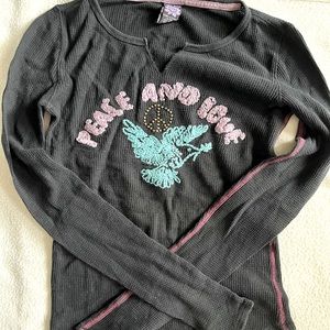 Lucky Brand Peace And Love long sleeve